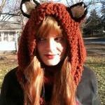 Foxy Hooded Cowl Soft Warm..