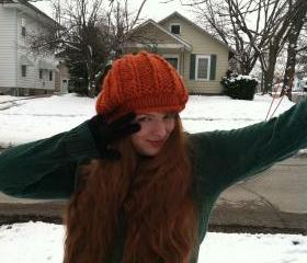 Lilith Fair Hand Knit Tam Autumn Orange
